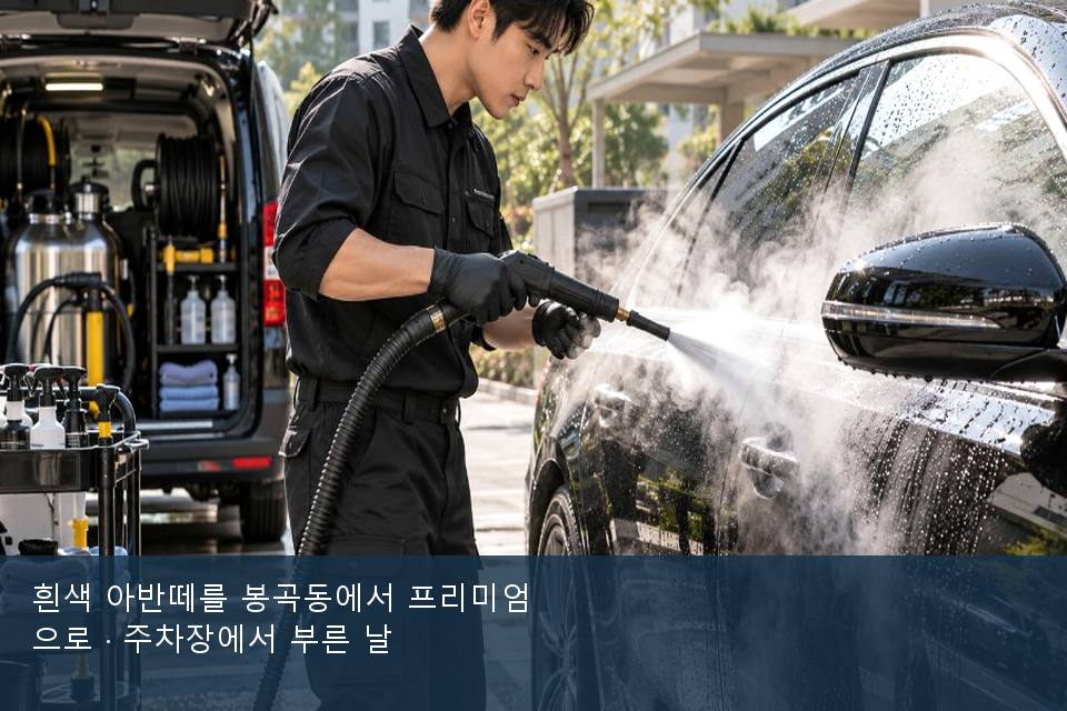 흰색 아반떼를 봉곡동에서 프리미엄으로 · 주차장에서 부른 날