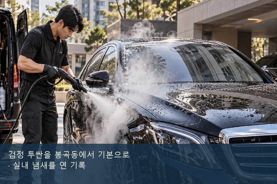 검정 투싼을 봉곡동에서 기본으로 · 실내 냄새를 연 기록